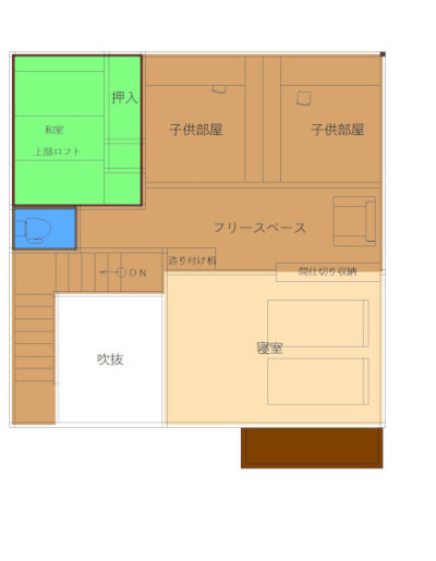 モデルハウス『住実香の家』２階間取り図