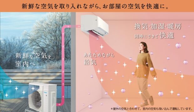 換気しながら暖房できるエアコン