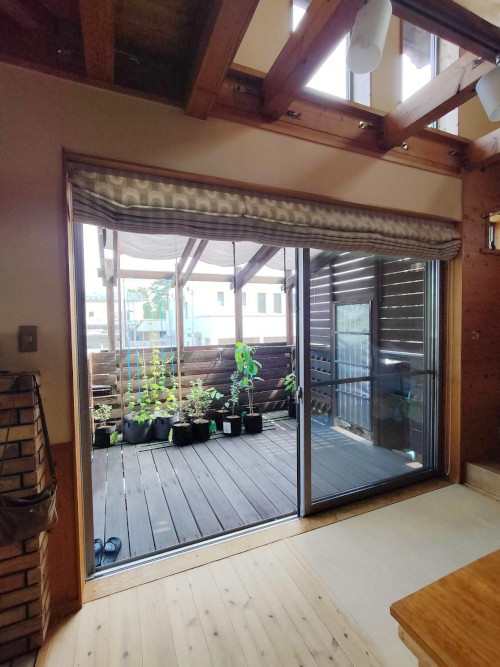 タープ取り付け完了